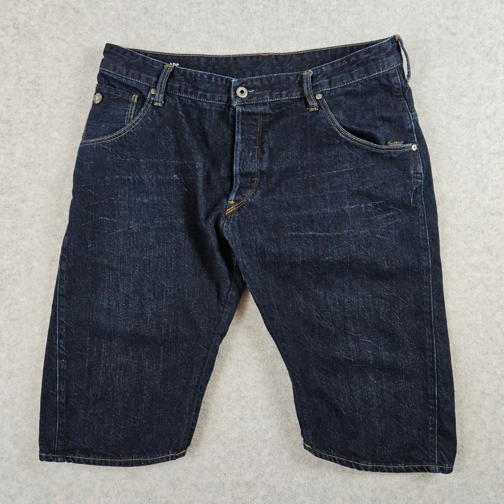 G-Star Raw (Men's 36) Blue Denim Arc 3D Jean Shorts‎ Streetwear Summer Dark Wash